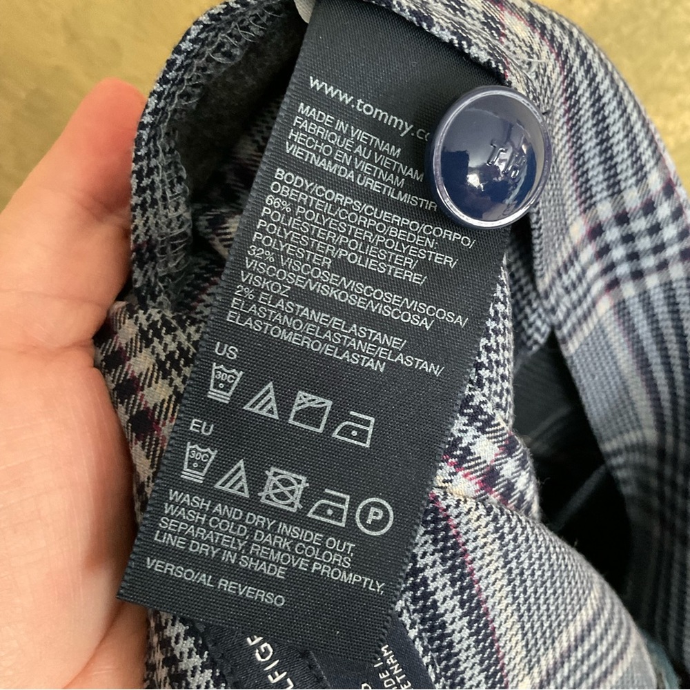 Tommy Hilfiger Tartan Pleated Mini Skirt 6 Blue Plaid Preppy - Picture 7 of 7